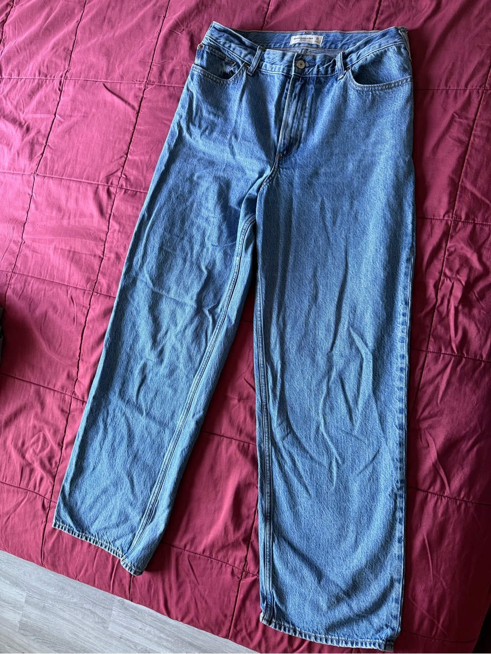 Mango High-Waisted Wide Leg Jeans High Rise Wide Leg Jeans in Blue Like New